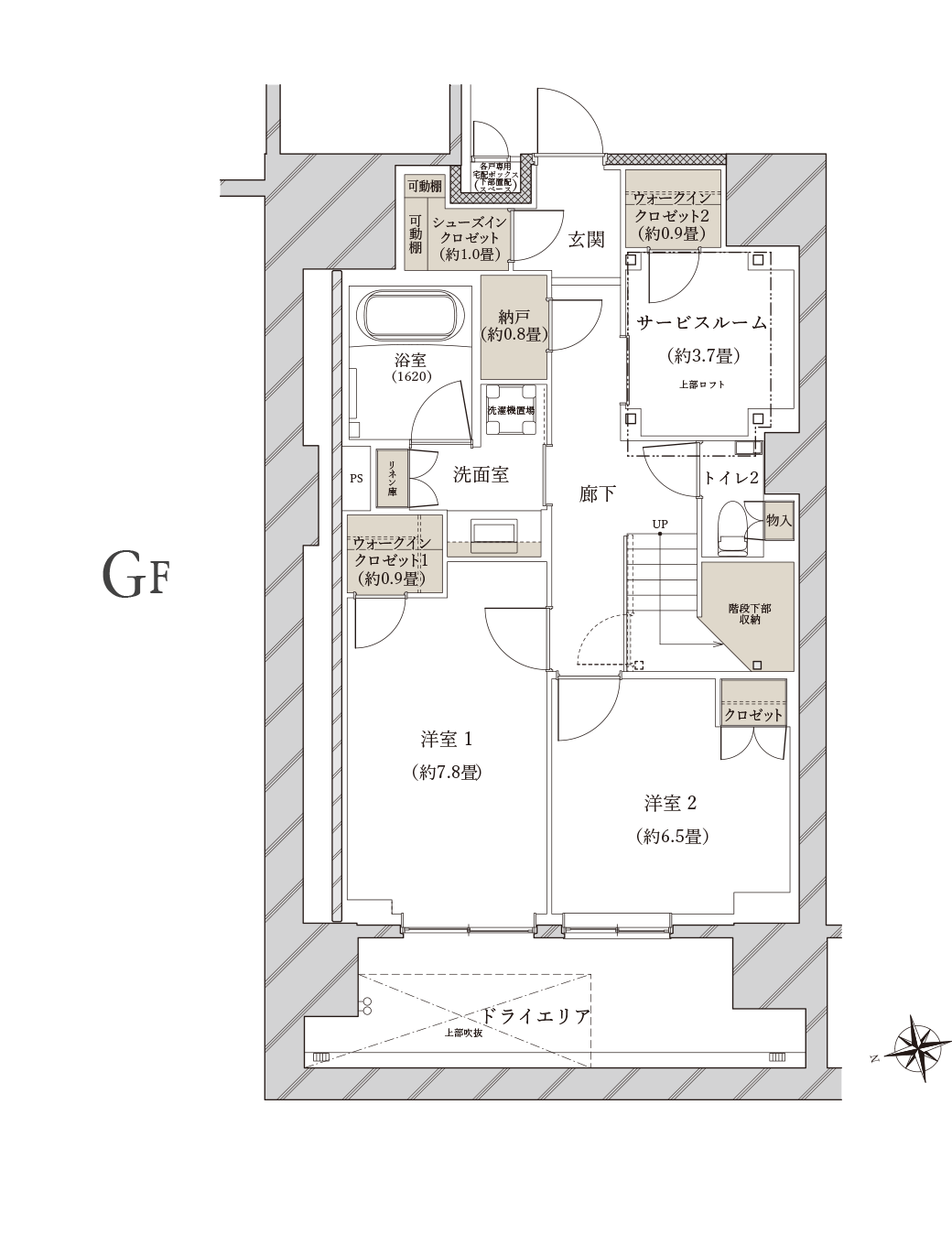Ltype GF 間取り図